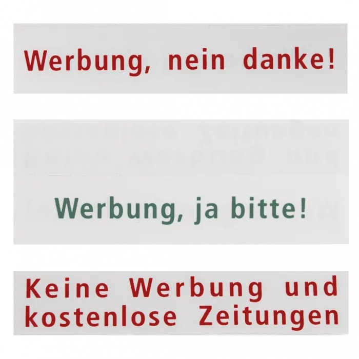 RENZ RSA2 Namensschildeinlage weiß 65x13.6 Kunststoff bedruckt 97-9-87252 - Gesamtansicht