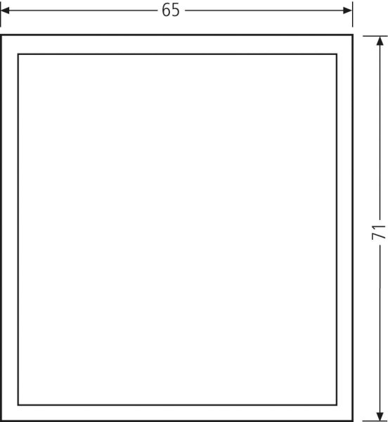 RENZ Infomodul-Abdeckung mit Halterplatte 97-9-85097 - schematische Darstellung