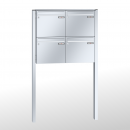 RENZ Basic (B) Edelstahl 3-seitig, Anlage ohne Installationskasten, Kasten 370x330x145, 4-teilig, zum Einbetonieren, 10-0-10015