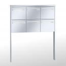 RENZ TETRO Edelstahl V4A-Ausführung, Anlage ohne Installationskasten, Kasten 370x330x100, 6-teilig, zum Einbetonieren, 10-0-10226