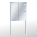 RENZ TETRO Edelstahl V4A-Ausführung, Anlage ohne Installationskasten, Kasten 370x440x145, 4-teilig, zum Einbetonieren, 10-0-10236