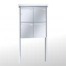 RENZ PRISMA Edelstahl V4A-Ausführung, Anlage ohne Installationskasten, Kasten 370x440x145, 4-teilig, zum Einbetonieren, 10-0-10370