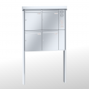 RENZ PRISMA Edelstahl V4A-Ausführung, Anlage mit Installationskasten, Kasten 370x440x145, 4-teilig, zum Einbetonieren, 10-0-10384