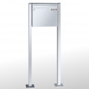 RENZ Basic (B) Edelstahl 3-seitig, Anlage ohne Installationskasten, Kasten 370x330x145, 1-teilig, mit Fußplatten zum Aufschrauben, 10-0-19012