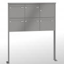 RENZ TETRO-Stahl-Ausführung, Anlage ohne Installationskasten, Kasten 370x330x100, 5-teilig, mit 2 Fußplatten ,10-0-19174