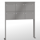 RENZ TETRO Stahl-Ausführung, Anlage ohne Installationskasten, Kasten 370x330x145, 6-teilig, mit 2 Fußplatten, 10-0-19181