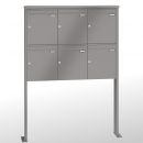 RENZ TETRO Stahl-Ausführung, Anlage ohne Installationskasten, Kasten 370x440x145, 6-teilig, mit 2 Fußplatten, 10-0-19187