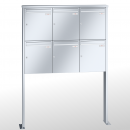 RENZ TETRO Edelstahl V4A-Ausführung, Anlage ohne Installationskasten, Kasten 370x440x145, 6-teilig, mit 2 Fußplatten, 10-0-19238