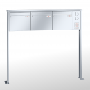 RENZ TETRO Edelstahl V4A-Ausführung, Anlage mit Installationskasten, Kasten 370x330x100, 3-teilig, mit 2 Fußplatten, 10-0-19242