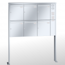 RENZ TETRO Edelstahl V4A-Ausführung, Anlage mit Installationskasten, Kasten 370x440x145, 6-teilig, mit 2 Fußplatten, 10-0-19259