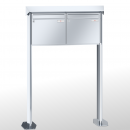 RENZ PRISMA Edelstahl V4A-Ausführung, Anlage ohne Installationskasten, Kasten 370x330x145, 2-teilig, mit 2 Fußplatten, 10-0-19362
