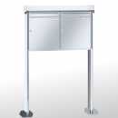 RENZ PRISMA Edelstahl V4A-Ausführung, Anlage ohne Installationskasten, Kasten 370x440x145, 2-teilig, mit 2 Fußplatten, 10-0-19368