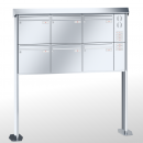RENZ PRISMA Edelstahl V4A-Ausführung, Anlage mit Installationskasten, Kasten 370x330x145, 6-teilig, mit 2 Fußplatten, 10-0-19379