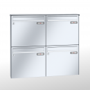 RENZ BASIC (B) Edelstahl, Anlage ohne Installationskasten, Kasten 370x330x100, 4-teilig, 10-0-25018