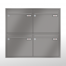 RENZ Eckrahmen Stahl-Ausführung, Anlage ohne Installationskasten, Kasten 370x330x100, 4-teilig, 10-0-25155