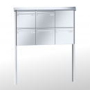 RENZ PRISMA-Edelstahl V4A-Ausführung, Anlage ohne Installationskasten, Kasten 370x330x100, 5-teilig, zum Einbetonieren,10-0-25484