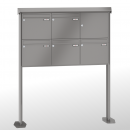 RENZ PRISMA-Stahl-Ausführung, Anlage ohne Installationskasten, Kasten 370x330x100, 5-teilig, mit 2 Fußplatten ,10-0-29296