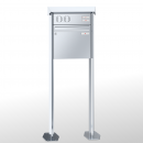 RENZ PRISMA Edelstahl V4A-Ausführung, Anlage mit Installationskasten, Kasten 370x330x100, 1-teilig Installationskasten waagerecht, mit 2 Fußplatten, 10-0-29600