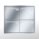 RENZ Eckrahmen Edelstahl V4A-Ausführung, Anlage ohne Installationskasten, Kasten 370x330x145, 4-teilig, 10-0-35109