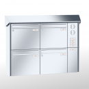 RENZ PRISMA Edelstahl V4A-Ausführung, Anlage mit Installationskasten, Kasten 370x330x145, 4-teilig, 10-0-35967