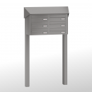 RENZ PRISMA Stahl-Ausführung, Anlage ohne Installationskasten, Durchwurfanlage, Kasten 300x110x385, 6-teilig, zum Einbetonieren, 12-0-25735
