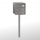 RENZ RS 4000 mit Rundrohrfuß, Anlage mit Installationskasten, Kasten 300x110x385, 2-teilig, zum Einbetonieren, 13-0-25718