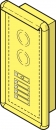 RENZ Klingelanlage-Unterputz, ALU-Frontplatte mit RS1001-Abschlussrahmenprofil, 204x394x25, mit 1-4 Klingeln, 16-0-16250, 16-0-16251, 16-0-16252, 16-0-16253