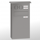 RENZ CONVEX Stahl-Ausführung, Durchwurf-Zaunbriefkasten mit Sprech-/Klingelkasten, 18 ltr., 326x581x185mm, 1-teilig, 17-0-17052