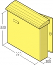 RENZ Durchwurf-Zaunbriefkasten mit Einwurfdeckel im CONVEX-Design, 12 ltr., 380x360x115, 1-teilig, 17-1-10218