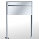 RENZ PLAN Edelstahl, Anlage ohne Installationskasten, Kasten 400x440x160, 2-teilig, mit Fußplatten zum Aufschrauben, 60-0-60082