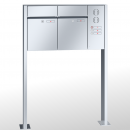 RENZ PLAN Edelstahl, Anlage mit Installationskasten, Kasten 300x440x160, 2-teilig, mit Fußplatten zum Aufschrauben, 60-0-60088