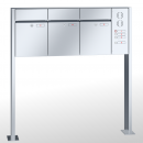 RENZ PLAN Edelstahl, Anlage mit Installationskasten, Kasten 300x440x160, 3-teilig, mit Fußplatten zum Aufschrauben, 60-0-60089