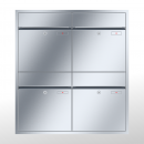 RENZ PLAN Edelstahl, Anlage ohne Installationskasten, Kasten 400x440x160, 4-teilig, 60-0-60309