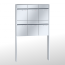 RENZ PLAN Edelstahl, Anlage ohne Installationskasten, Kasten 300x440x160, 6-teilig, zum Einbetonieren, 60-0-60374