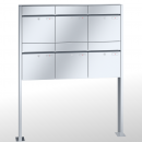 RENZ PLAN Edelstahl, Anlage ohne Installationskasten, Kasten 400x440x160, 6-teilig, mit Fußplatten zum Aufschrauben, 60-0-60383