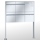 RENZ PLAN Edelstahl, Anlage mit Installationskasten, Kasten 400x440x160, 5-teilig, mit Fußplatten zum Aufschrauben, 60-0-60394
