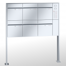 RENZ PLAN Edelstahl, Anlage mit Installationskasten, Kasten 400x440x160, 6-teilig, mit Fußplatten zum Aufschrauben, 60-0-60395