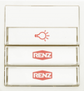 RENZ Tastenmodul mit 1x Licht- und 2x Klingeltaster, 2. Generation, 97-9-85275