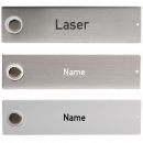 RENZ RSA2-kompakt Namensschild mit Klingelknopf, Edelstahl oder ALU,  mit indiv. Gravur - Frontansicht, verschiedene Gravurarten