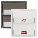 RENZ Tastenmodul mit 1x Licht- und 1x Klingeltaster 97-9-85274 - Frontansicht, Farbe: Weiß oder Grau