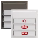 RENZ Tastenmodul mit 1x Licht- und 2x Klingeltaster 97-9-85275 - Frontansicht, Farbe: Weiß oder Grau