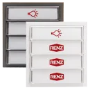 RENZ Tastenmodul mit 1x Licht- und 3x Klingeltaster 97-9-85276 - Frontansicht, Farbe: Weiß oder Grau