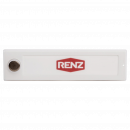 RENZ RSA2-kompakt Namensschildabdeckung, Kunststoff, mit Edelstahl-Klingelknopf, 75x19.5, 97-9-85339